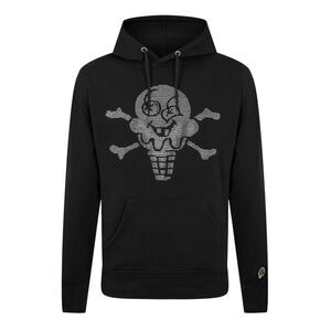 ICECREAM Unisex Adult Skull And Crossbones Sweatshirt / Black